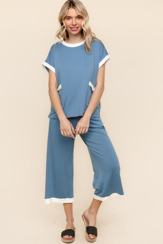 Bailey Vintage Denim & Ivory Set