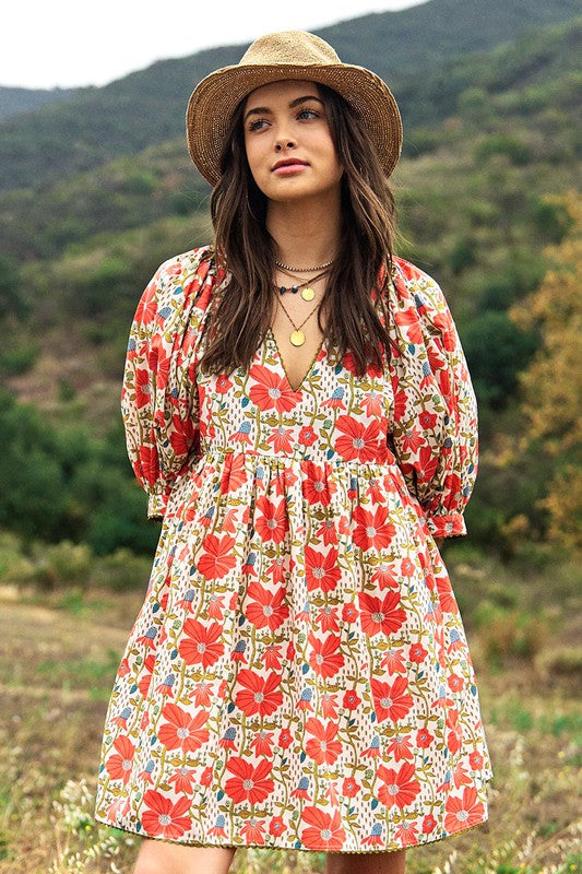 Jillian Floral Mini Dress