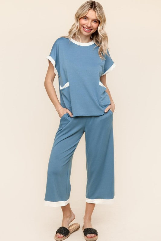 Bailey Vintage Denim & Ivory Set