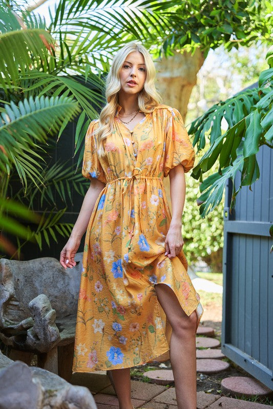 Tana Floral Midi Dress