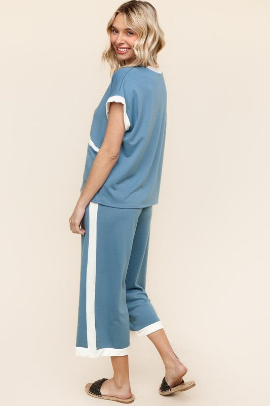 Bailey Vintage Denim & Ivory Set