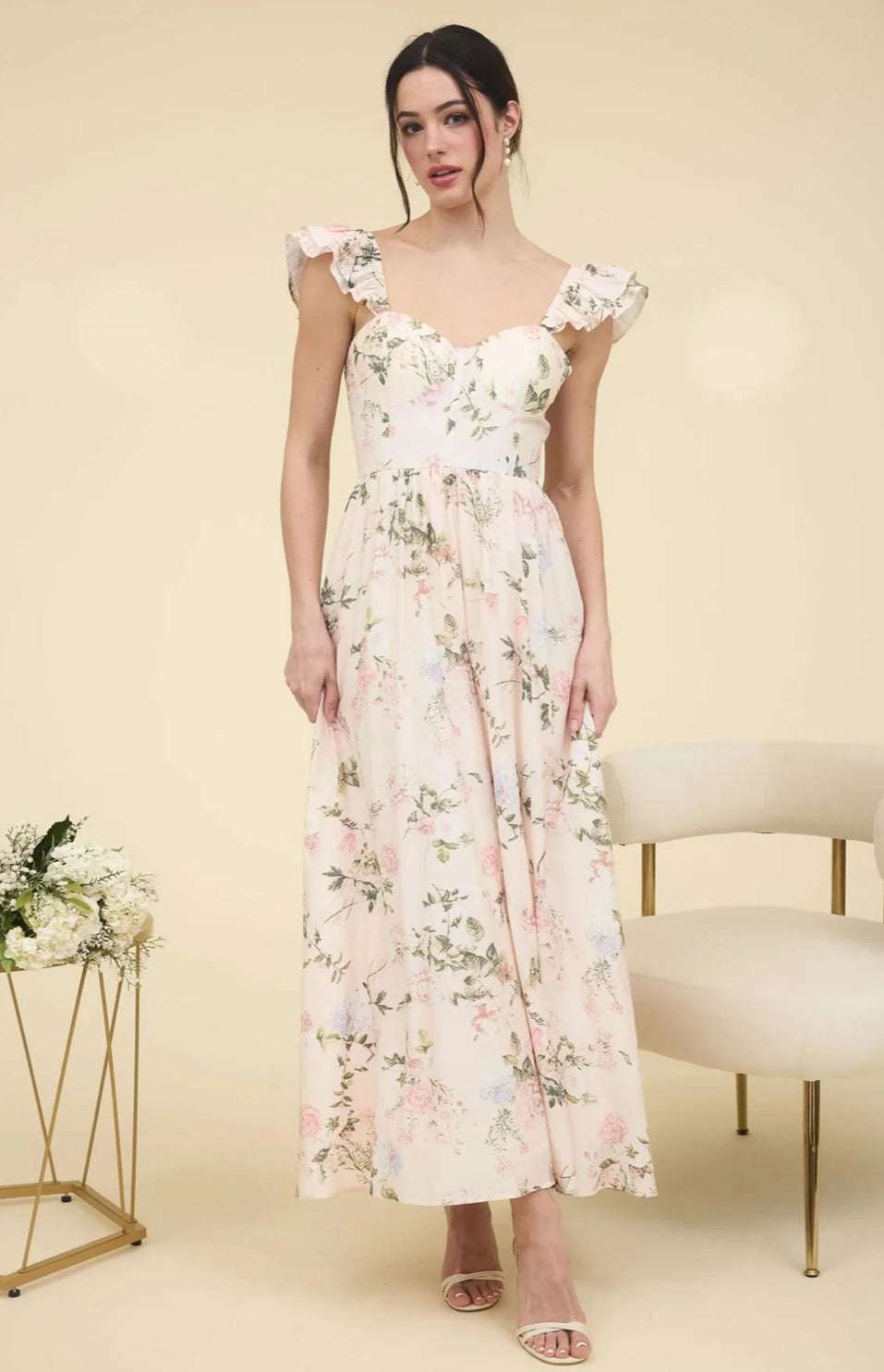 Elodie Maxi Dress in Pink