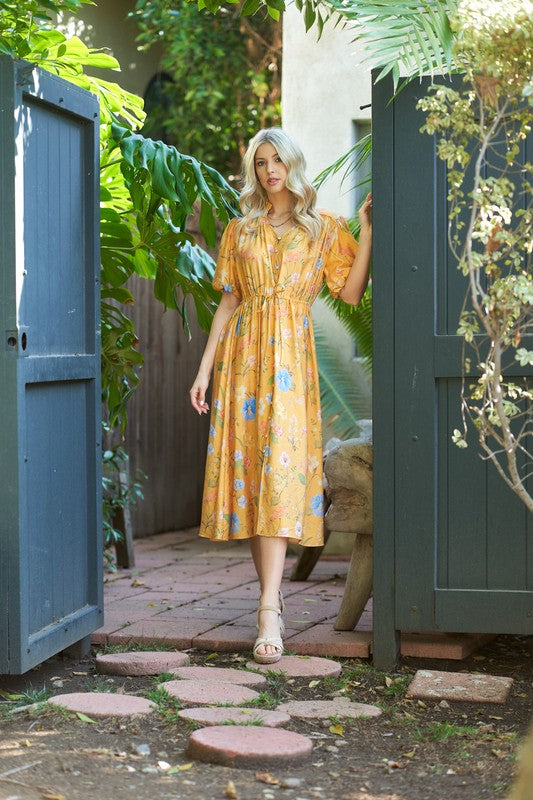 Tana Floral Midi Dress