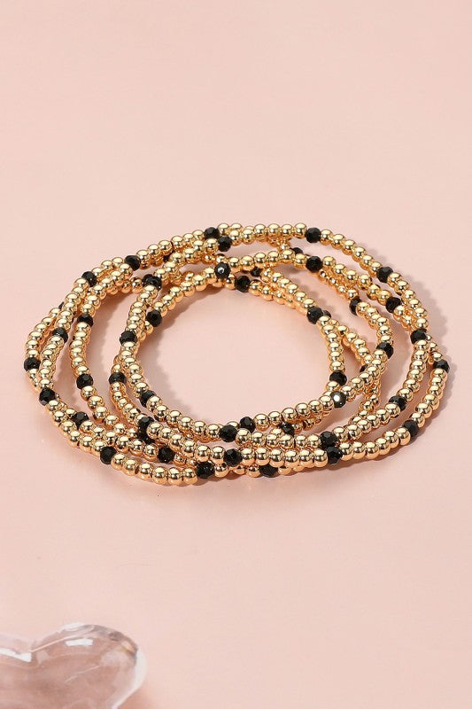 Skinny Beaded Stretch Bracelet