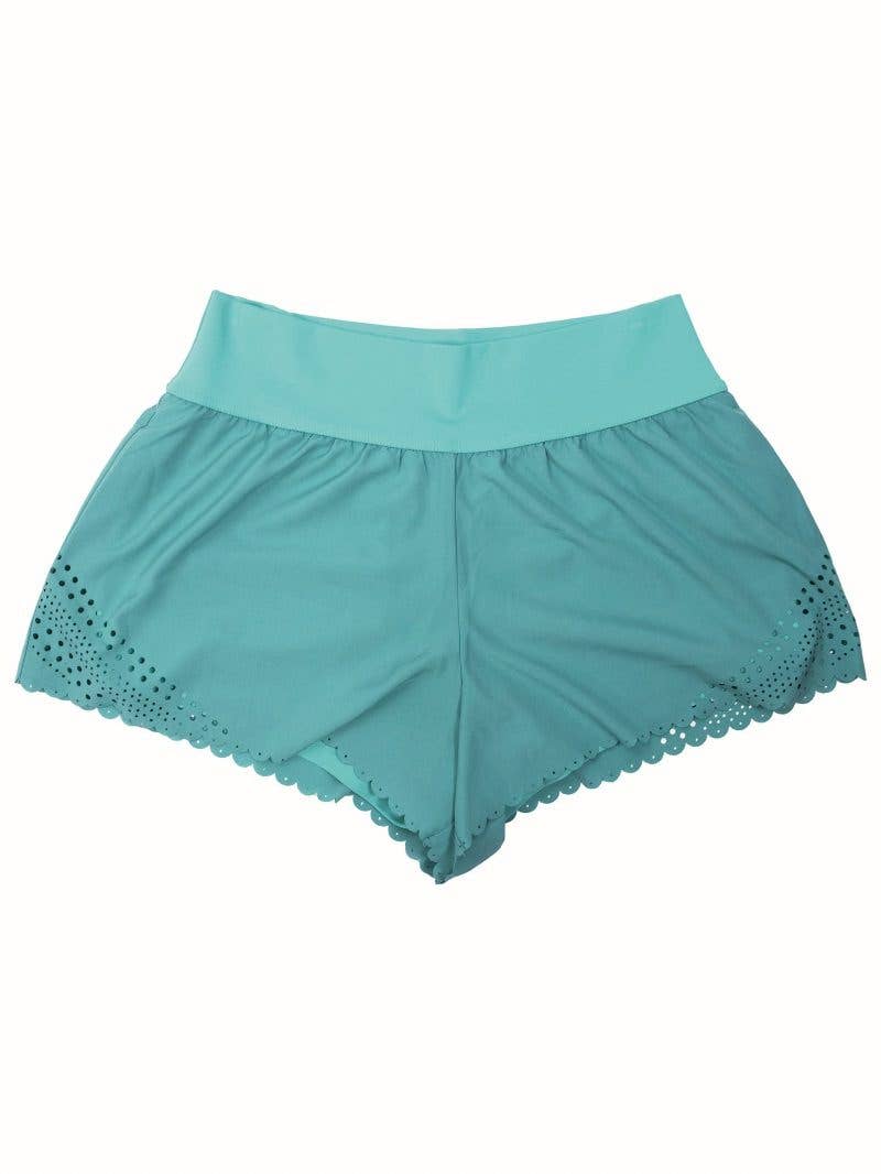 Simply Southern Scalloped Athletic Shorts
