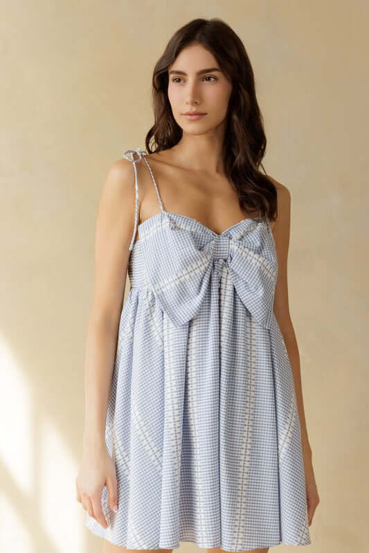 Gorgeous Gingham Bow Front Dress