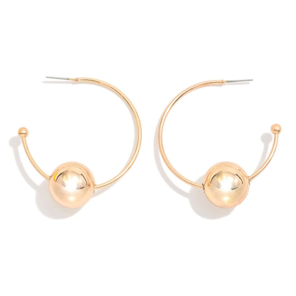 Ball Hoop Earrings