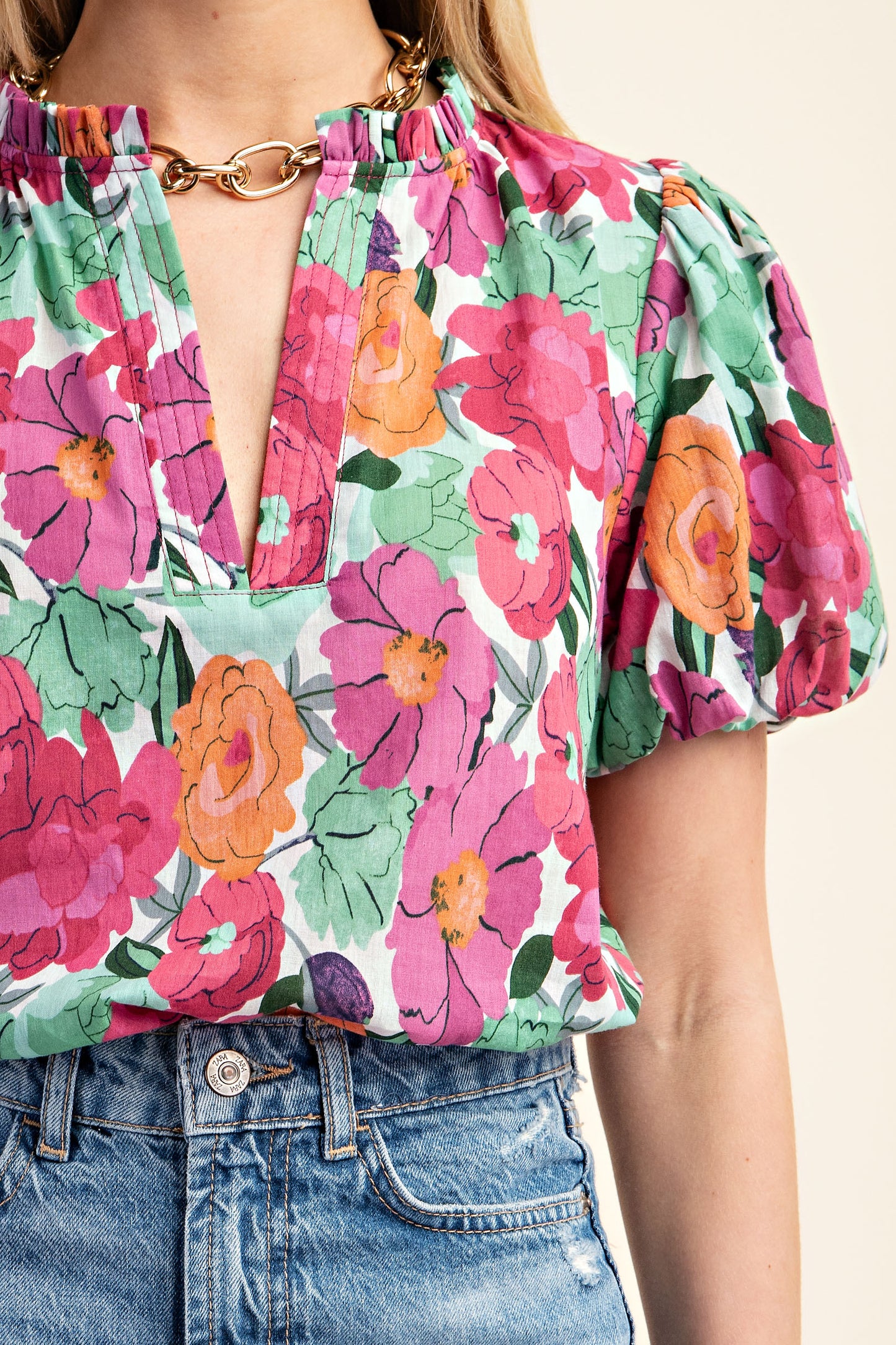 Courtney Flower Top
