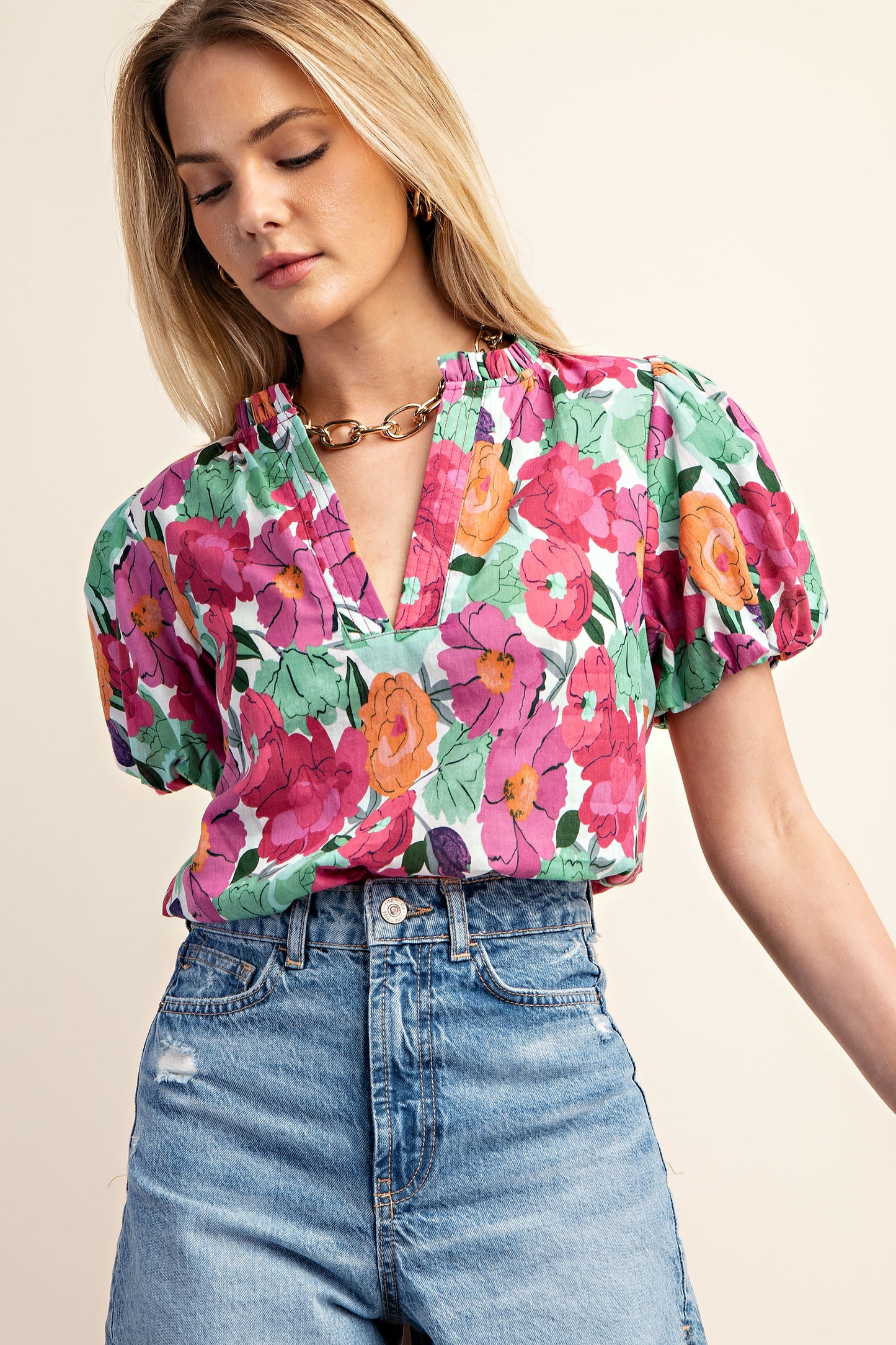 Courtney Flower Top