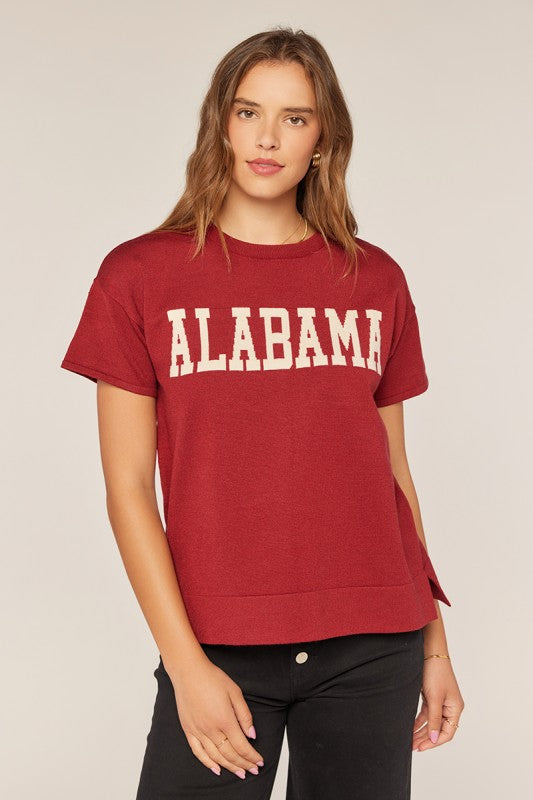 Alabama Short Sleeve Sweater
