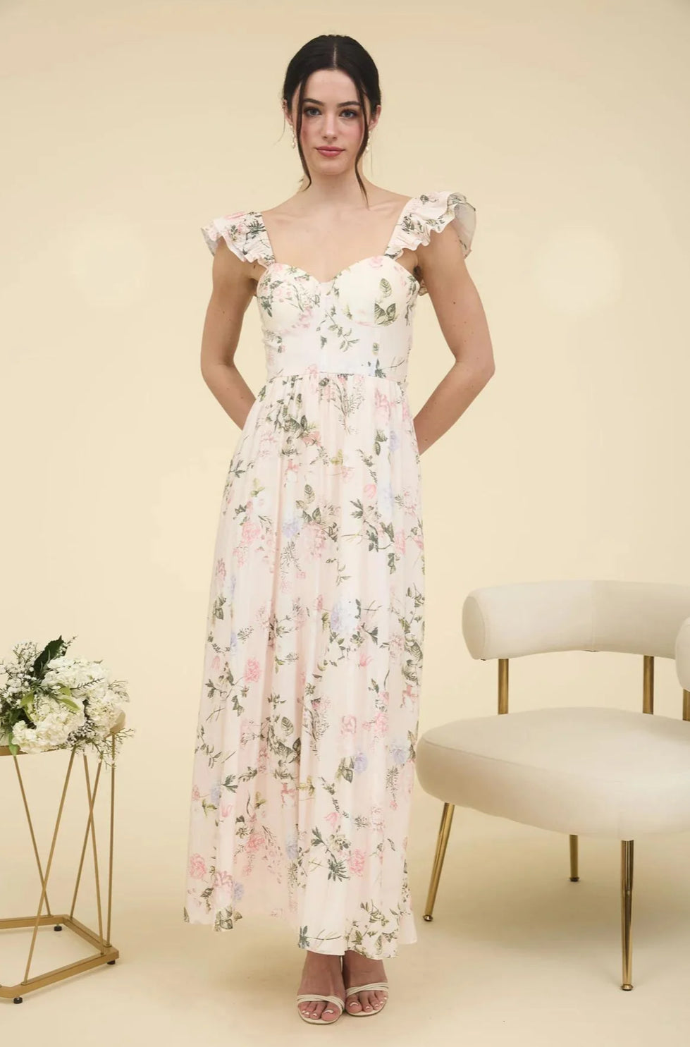 Elodie Maxi Dress in Pink