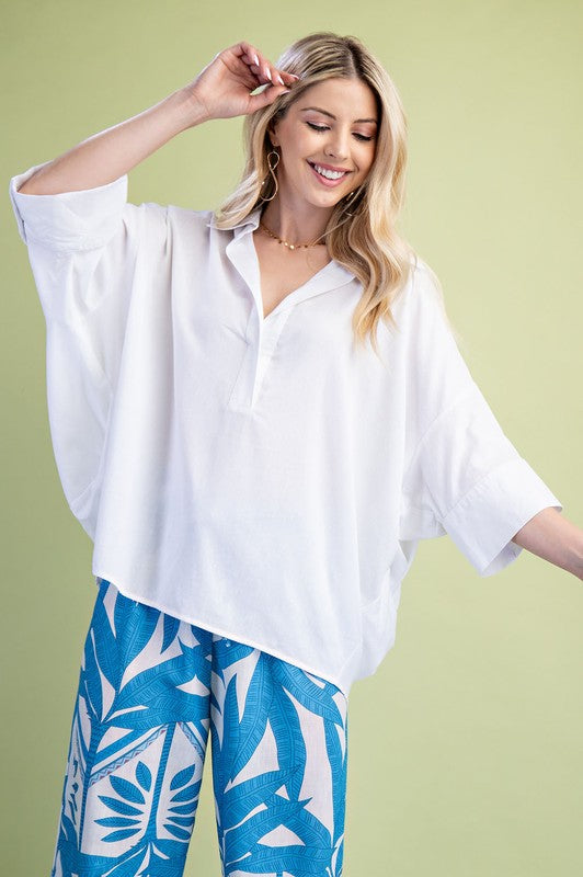 Valorie Ruffled Neck Blouse