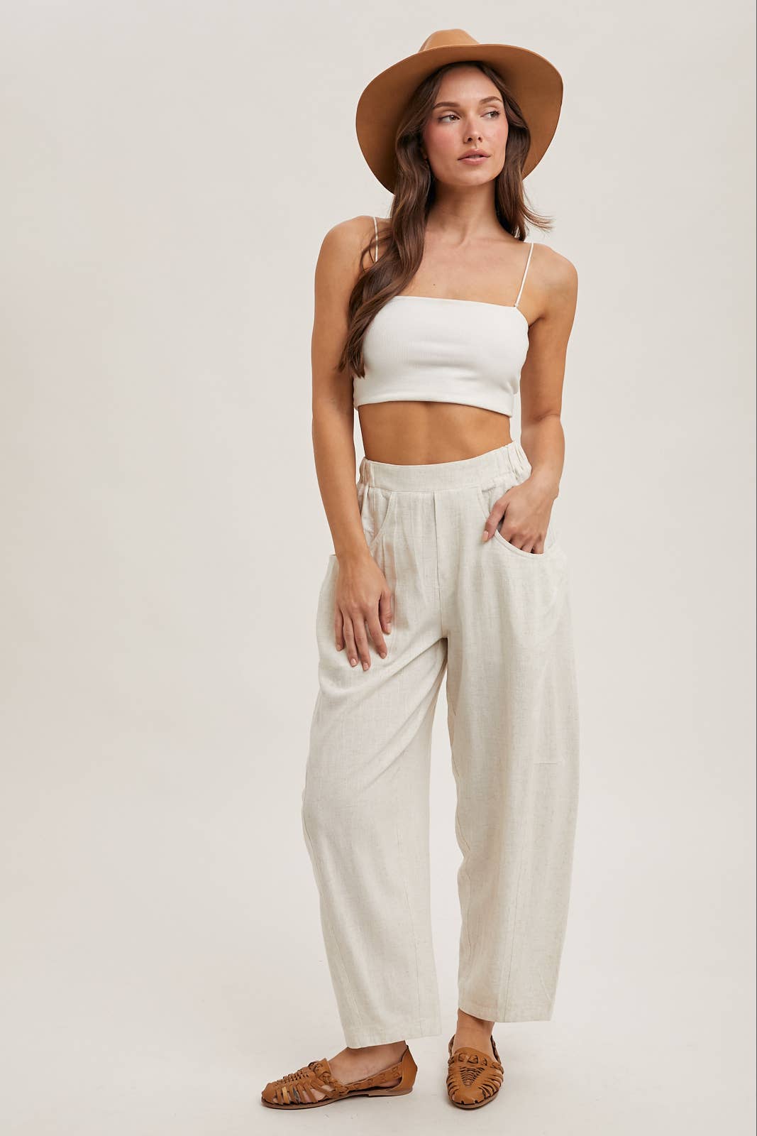 RELAXED BARREL PANTS WITH POCKETS