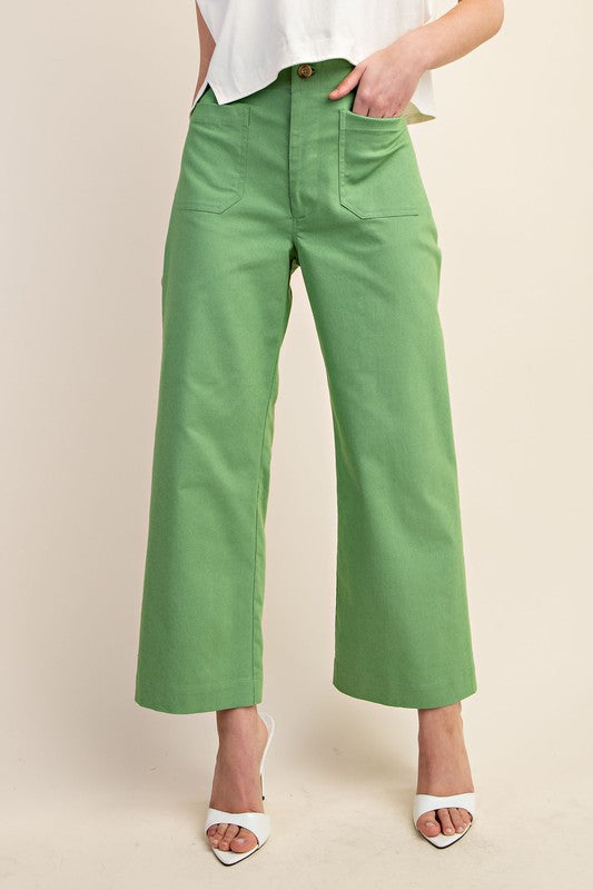 Aja Stretchy Ankle Cropped  Pants in Denim
