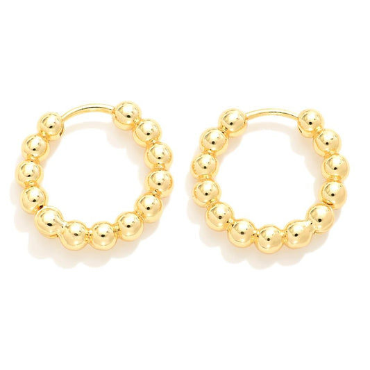 In Love Beaded Hoop Earrings