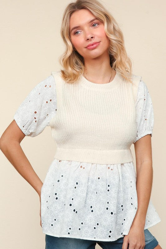 Camille Eyelet Top