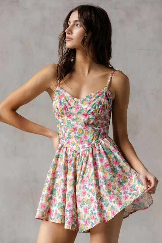 She's a Sweetheart Floral Romper