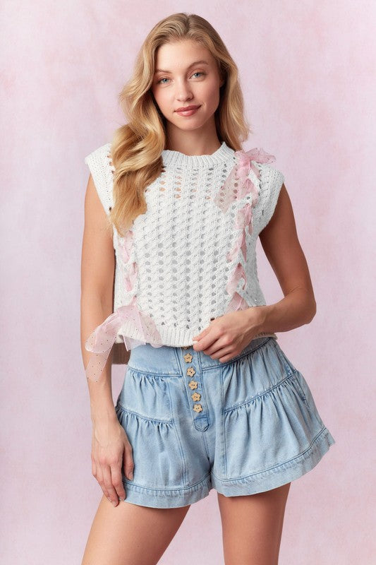 Varlie Open Weave Sweater Vest