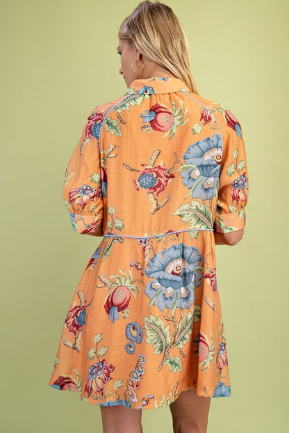 Kara Button Front Mini Dress