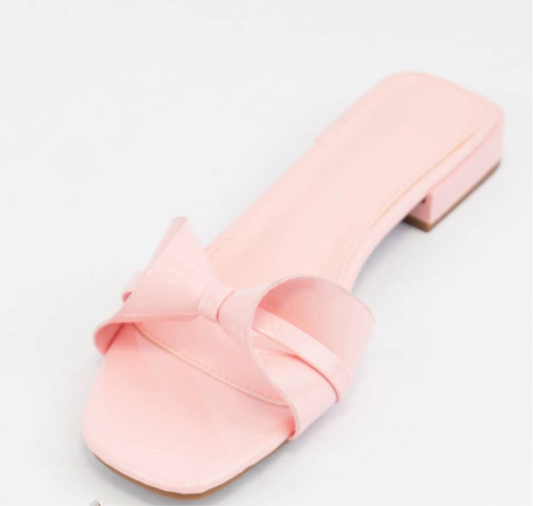Penelope Pink Bow Sandals