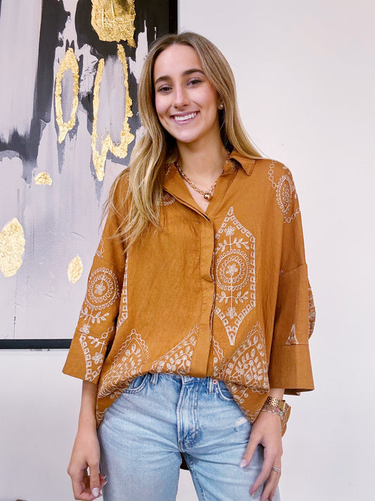 Jewel Embroidery Top