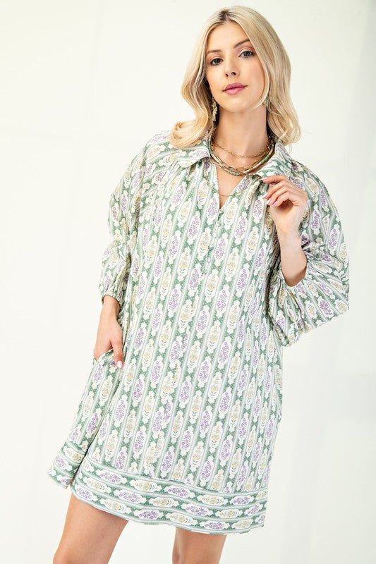 Lana Vintage Floral Mini Dress