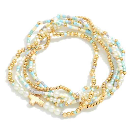 Maleena Bracelet Set in Mint
