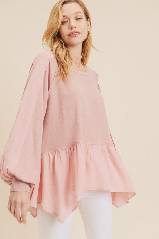 Blush French Terry Pullover