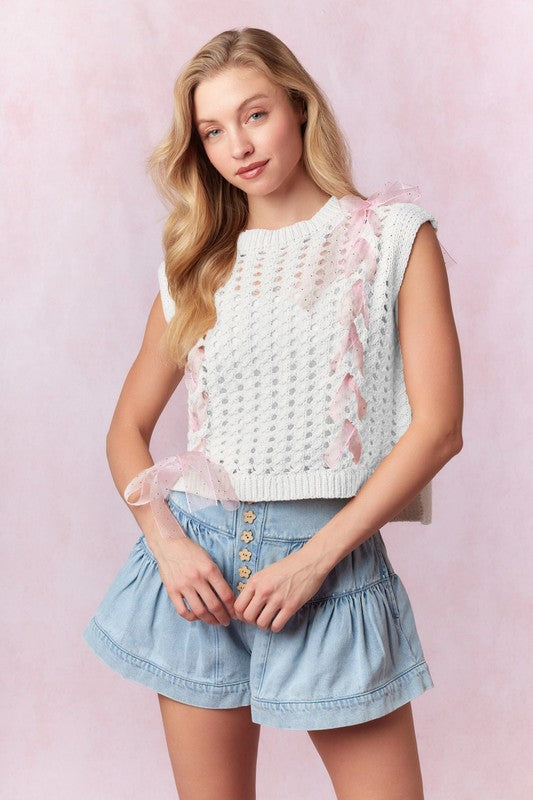 Varlie Open Weave Sweater Vest