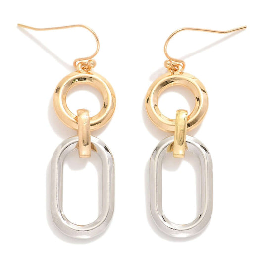 Linked Two Tone Earrings