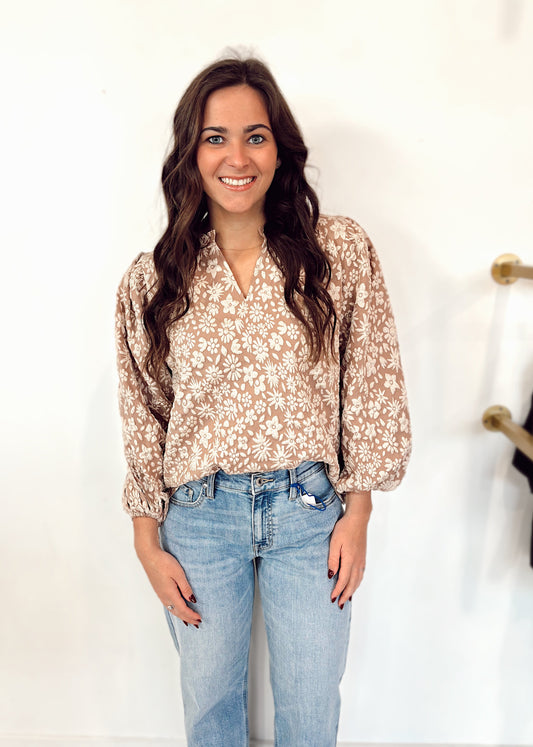 Luxe Floral Pattern Top