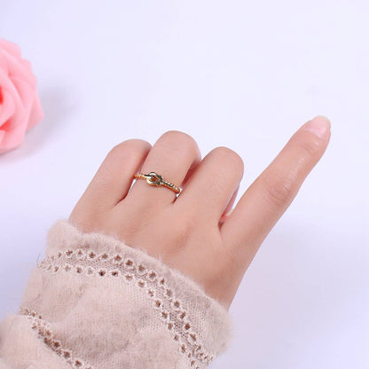 Twisted Belt Ring Band Dainty Ring