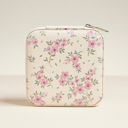 Pink Flower Jewelry Box -Travel Size
