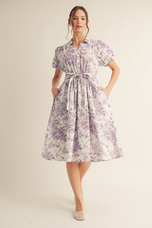 Paris In The Spring Midi Dress