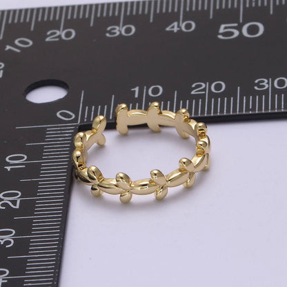 Dainty Gold Bubble Adjustable Ring