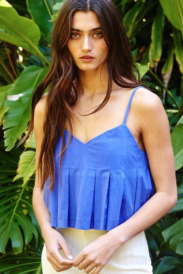 Bucketlist  Pleated Crop Top & Pleated Shorts Set