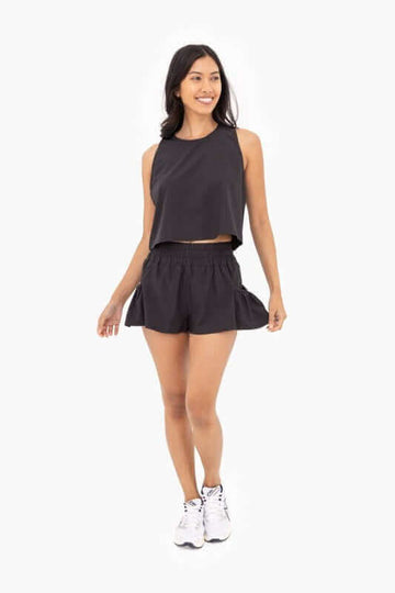 Snapflair Athletic Tank in Black