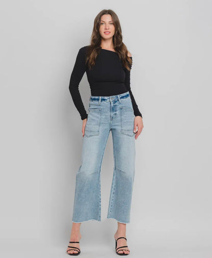 Vervet Super High Rise Barrel Jeans