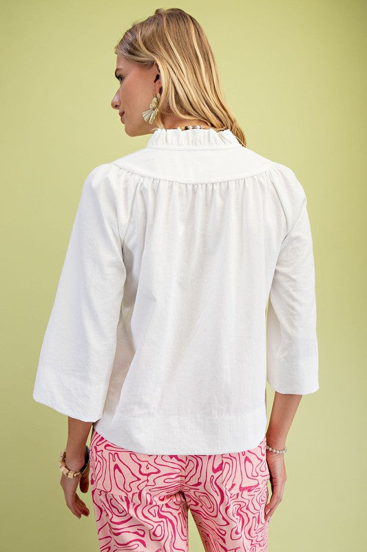 Veronica Ruffled Neck Blouse
