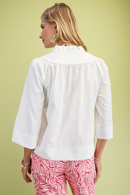 Veronica Ruffled Neck Blouse