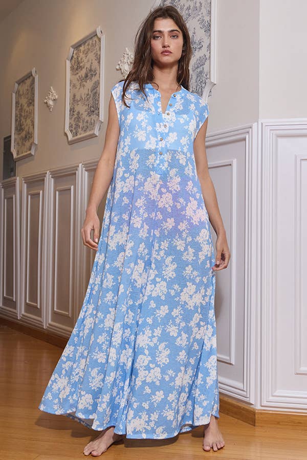 Bucketlist Wide Leg Floral Print Jumpsuit