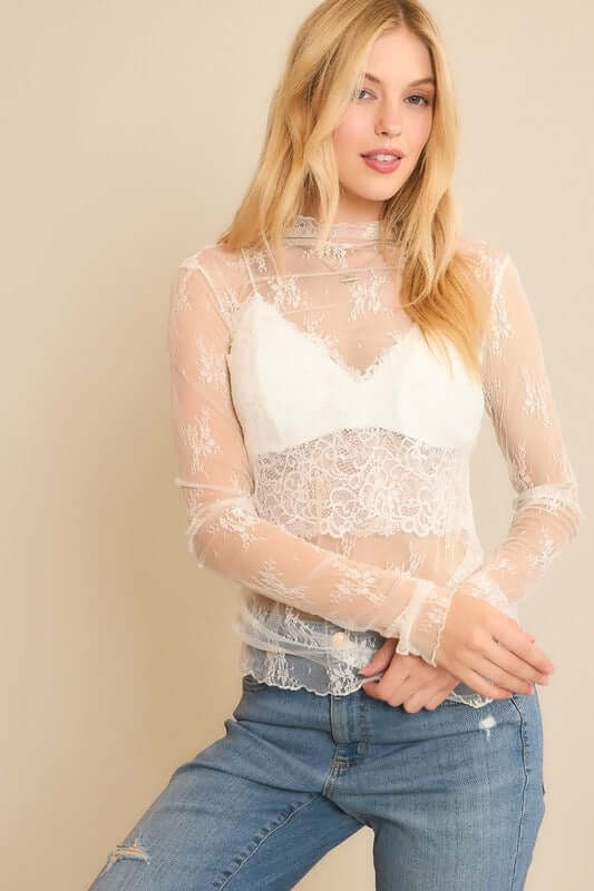 Lacey Off White L/S Top