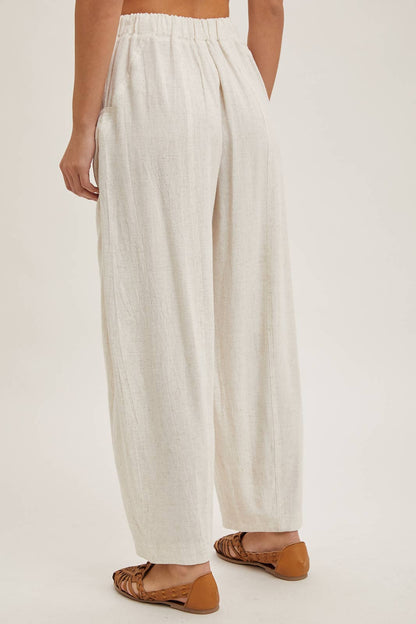 RELAXED BARREL PANTS WITH POCKETS