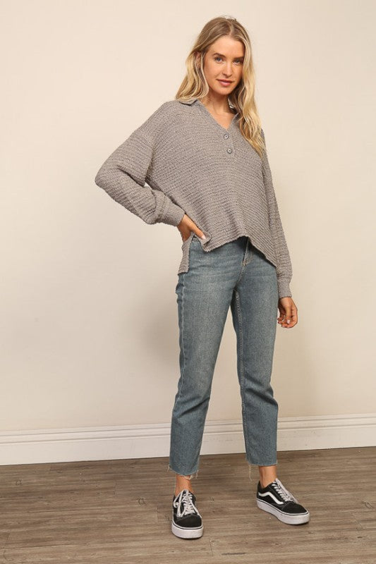 Collar Button Down Sweater