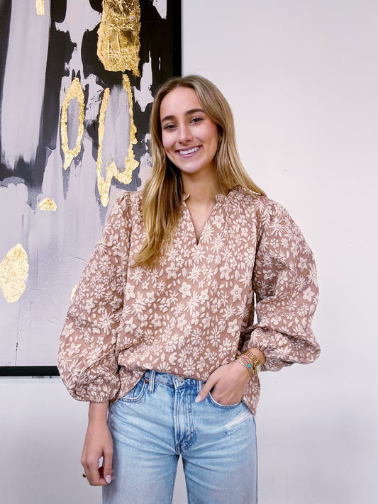 Luxe Floral Pattern Top