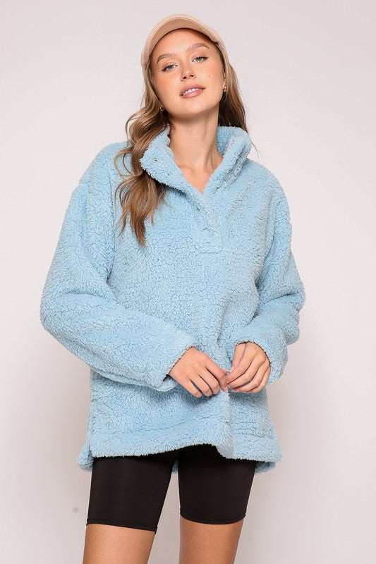 Cozy Days Sherpa Jacket Blue