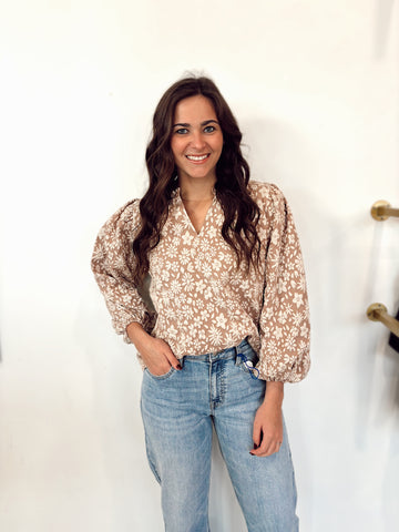 Luxe Floral Pattern Top
