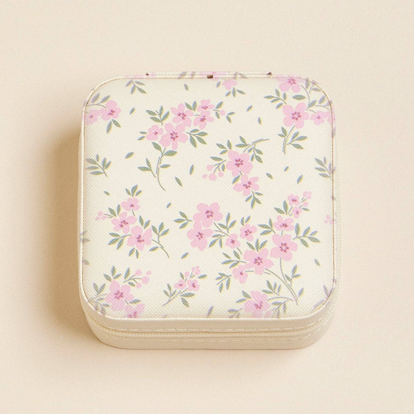 Pink Flower Jewelry Box -Travel Size
