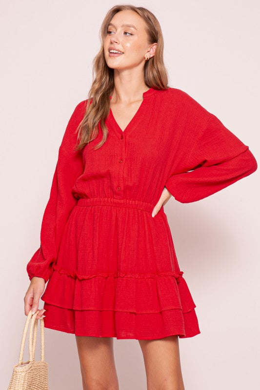 Red Boho Dress