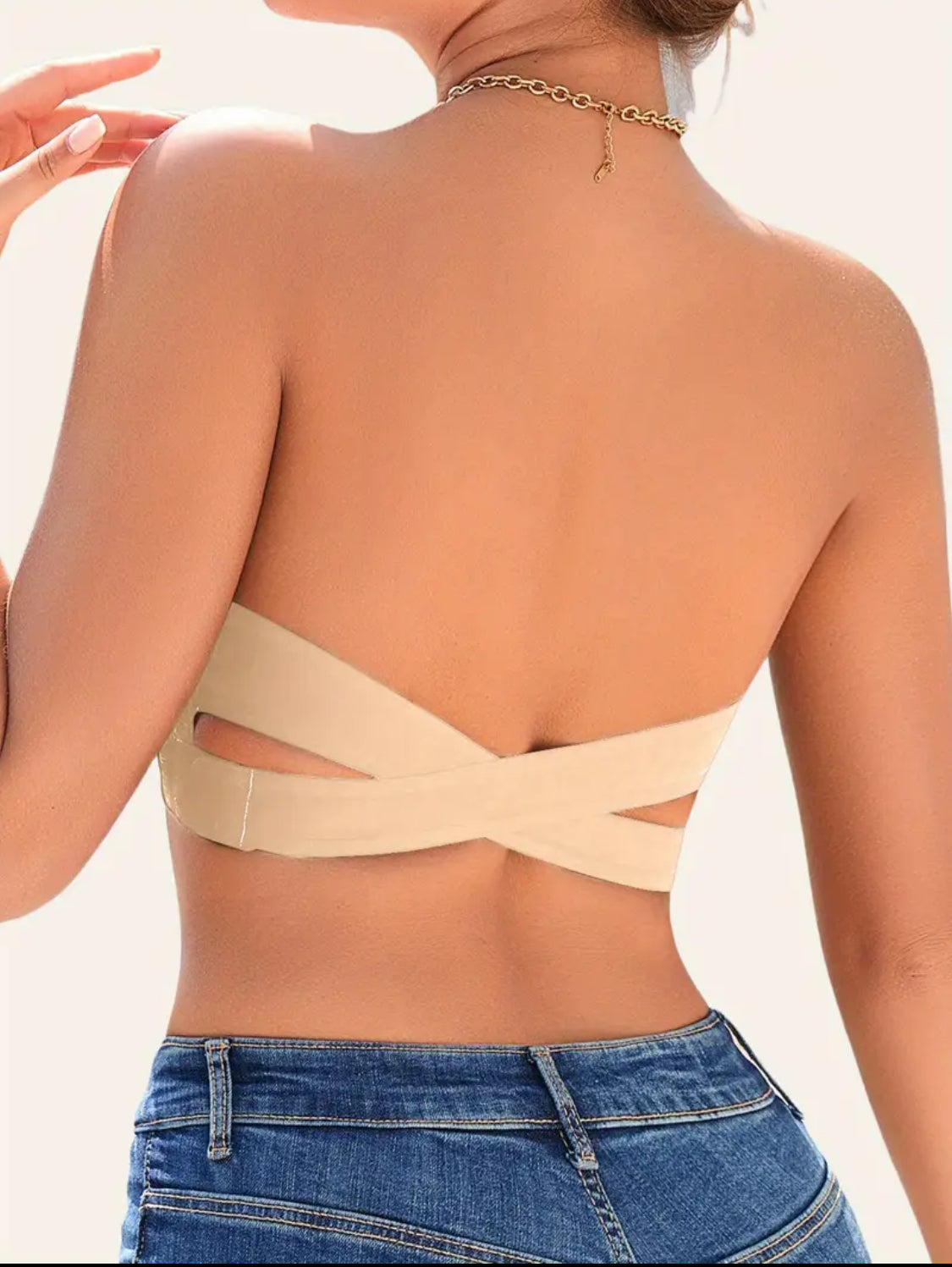 Strapless Bandeau Non-Slip Grip Bra